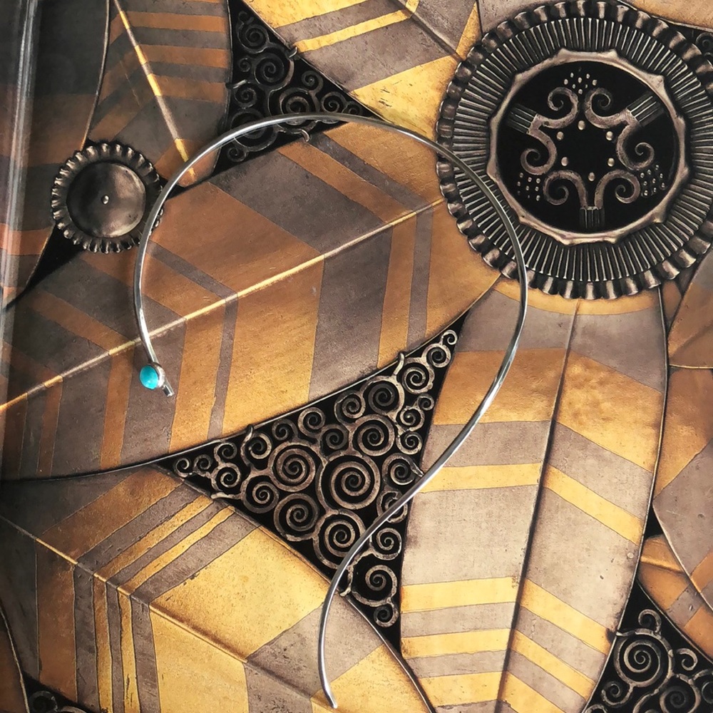 Sterling silver choker with turquoise